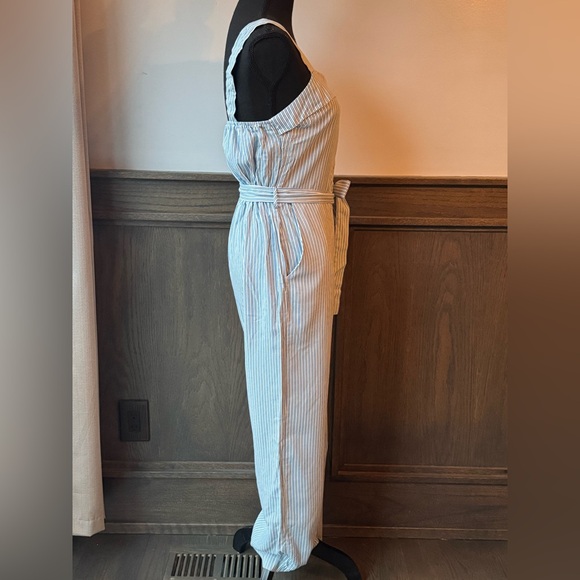 Monteau Los Angeles Striped blue and White Jumpsuit medium - Picture 6 of 10